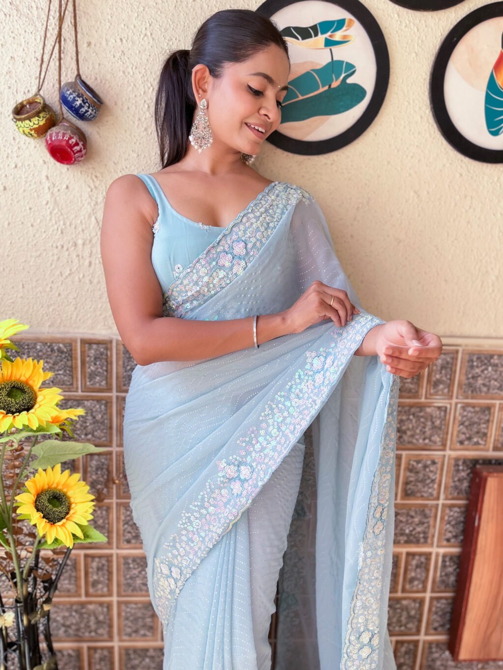 Blue Sarees available for online shopping