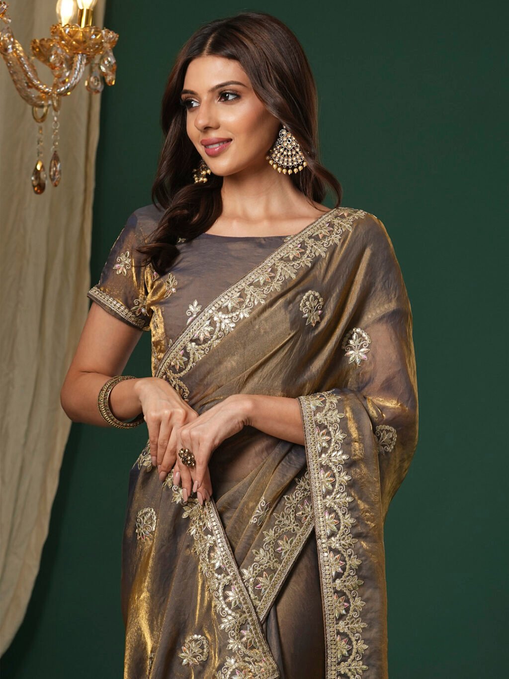 Brown Sarees available for online shopping