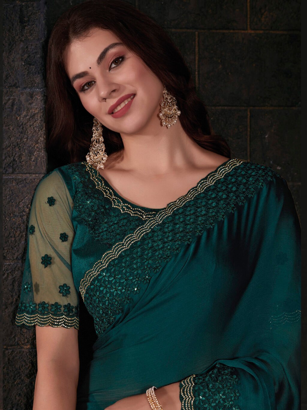 Green Sarees available for online shopping