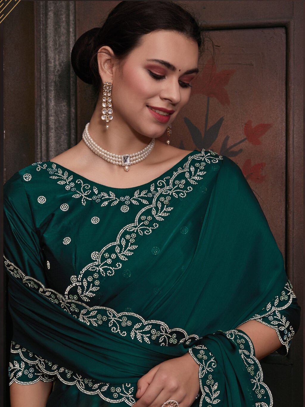 Green Sarees available for online shopping