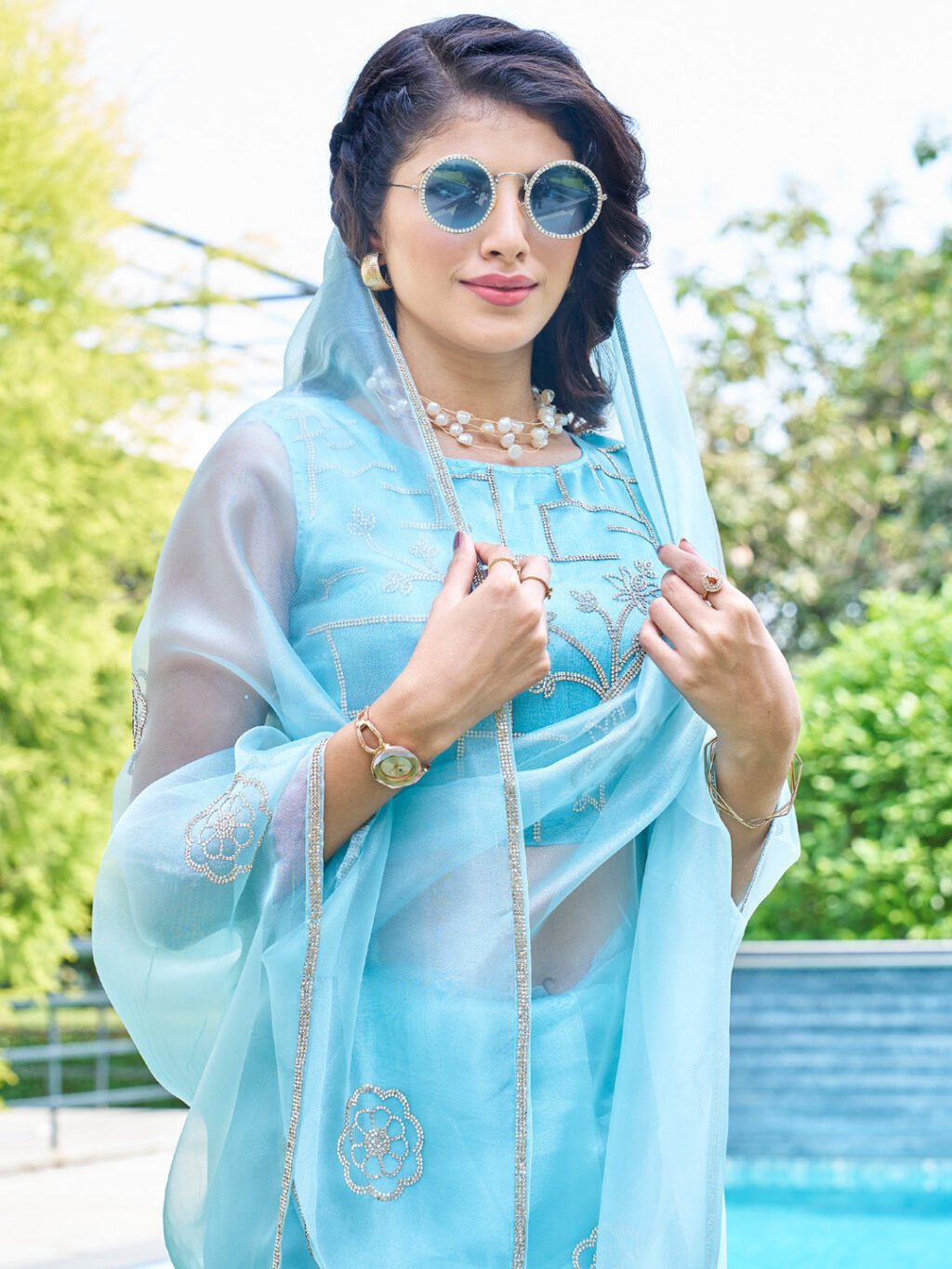 Blue Sarees available for online shopping