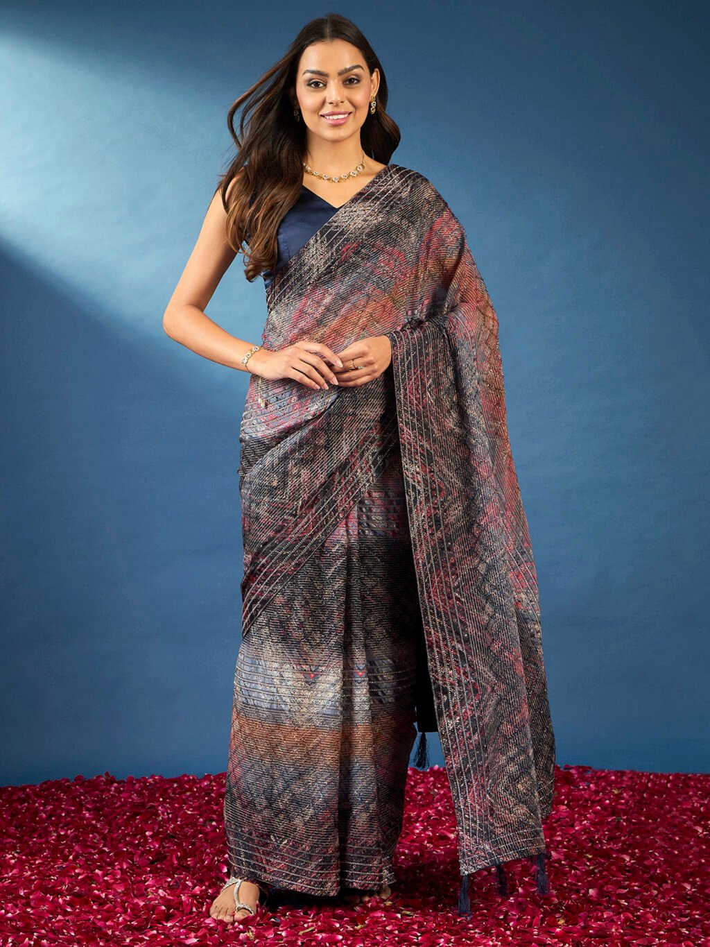 Iktara Black Georgette Designer Saree - Georgette Saree