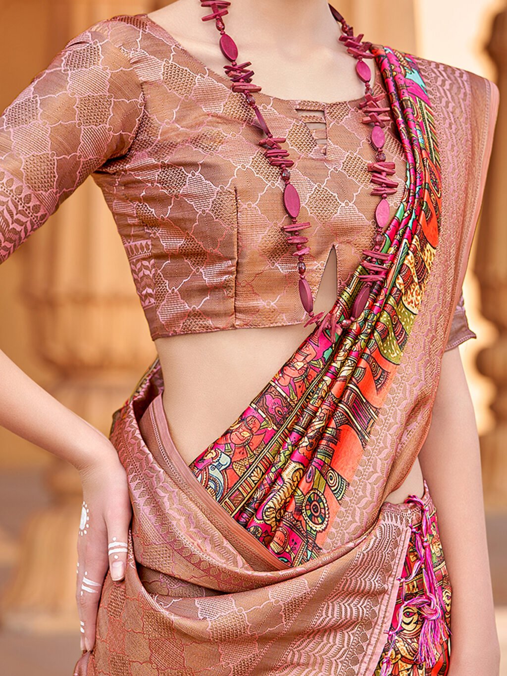 Pink Sarees available for online shopping