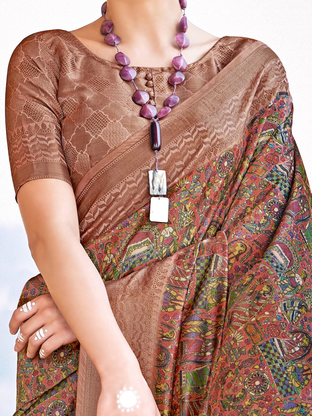 Brown Sarees available for online shopping