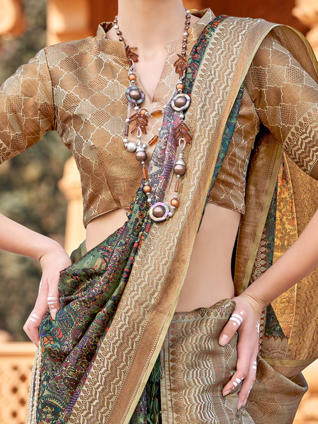 Green Sarees available for online shopping