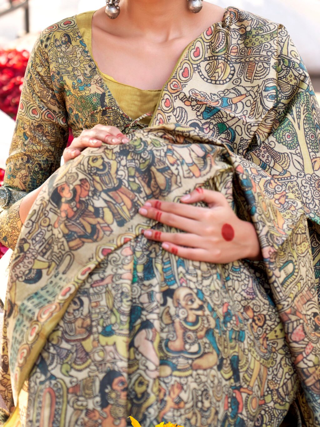 Cream Sarees