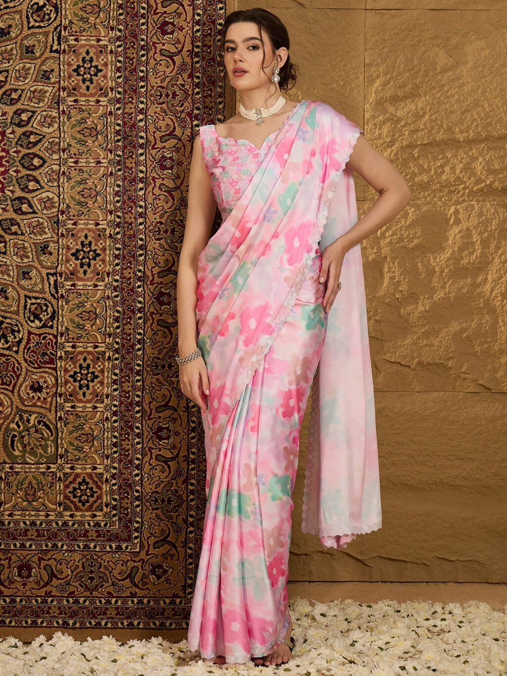 Pink Sarees available for online shopping