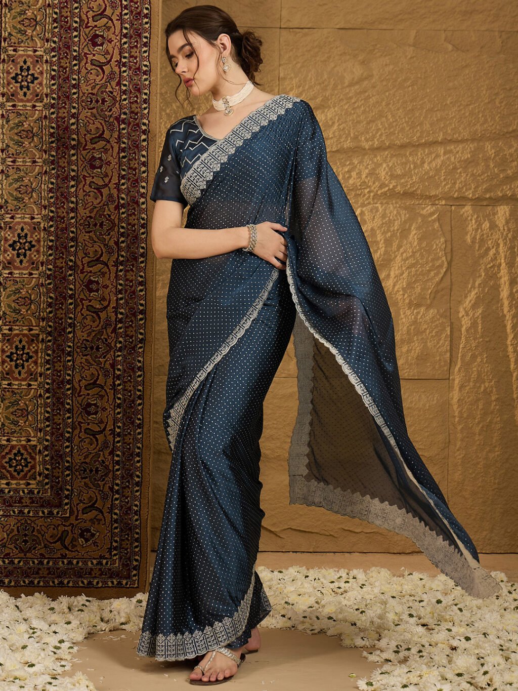 Blue Sarees available for online shopping