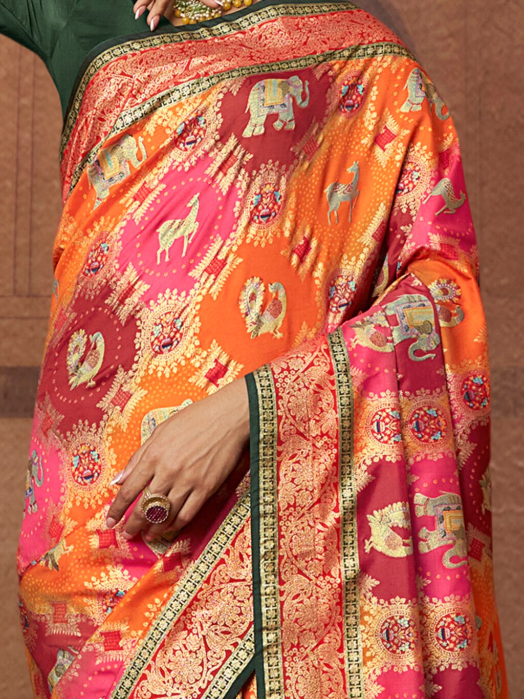 Orange Sarees