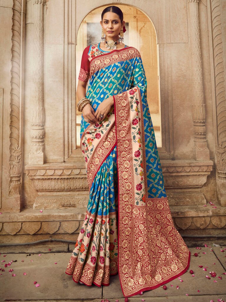 Timeless Blue Paithani Silk Saree - Sarees