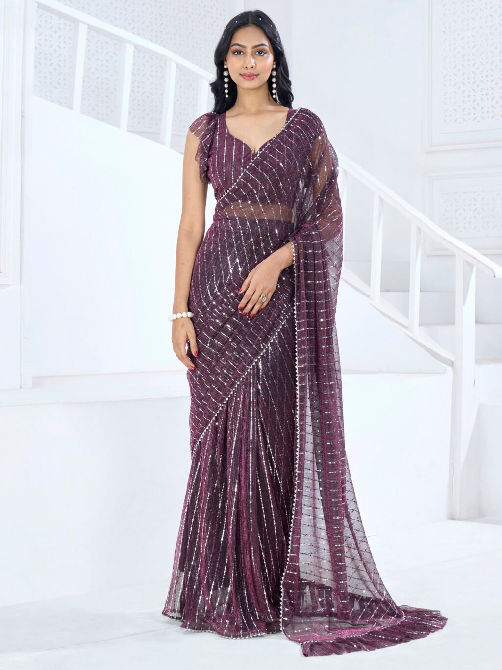 Opulent Magenta Designer Zari Woven Unique Saree - Sarees