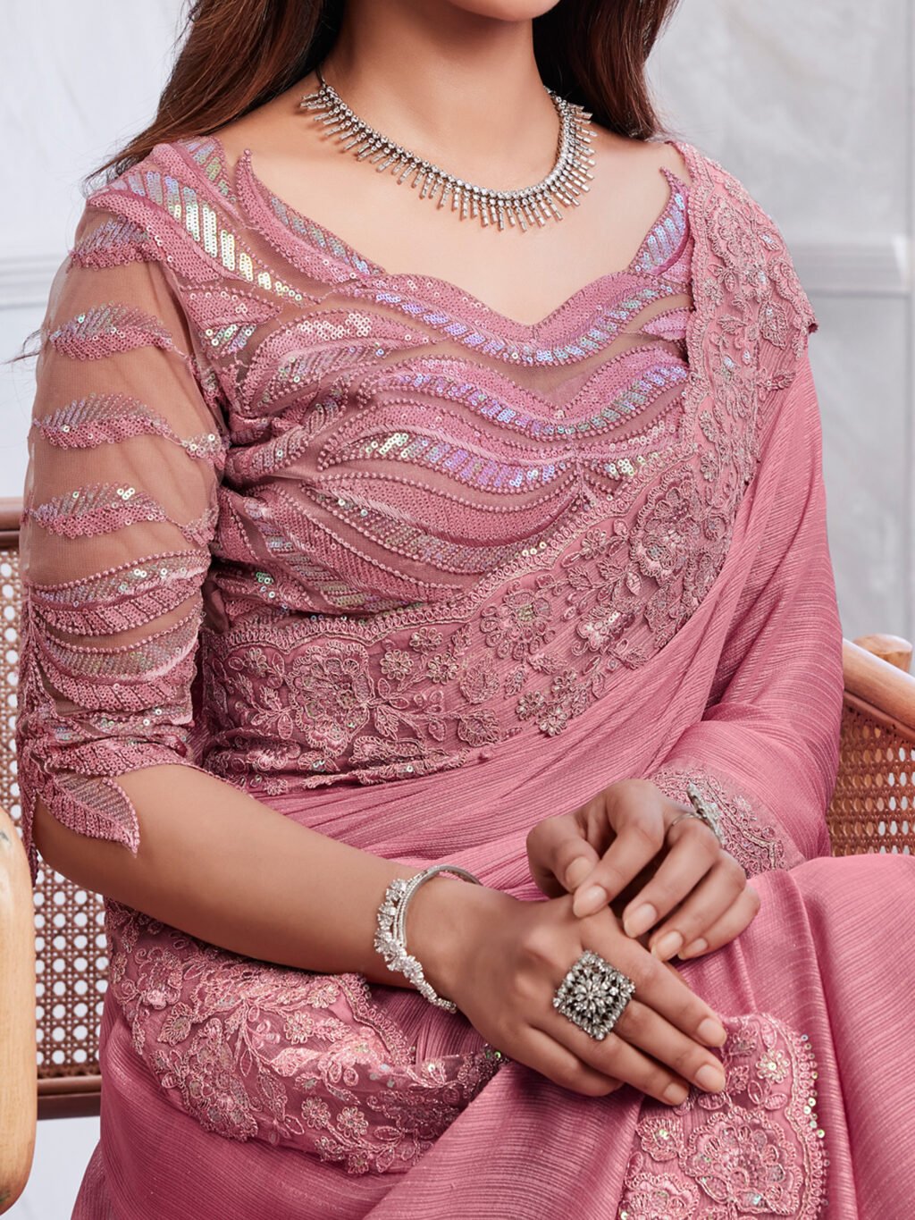 Pink Sarees available for online shopping