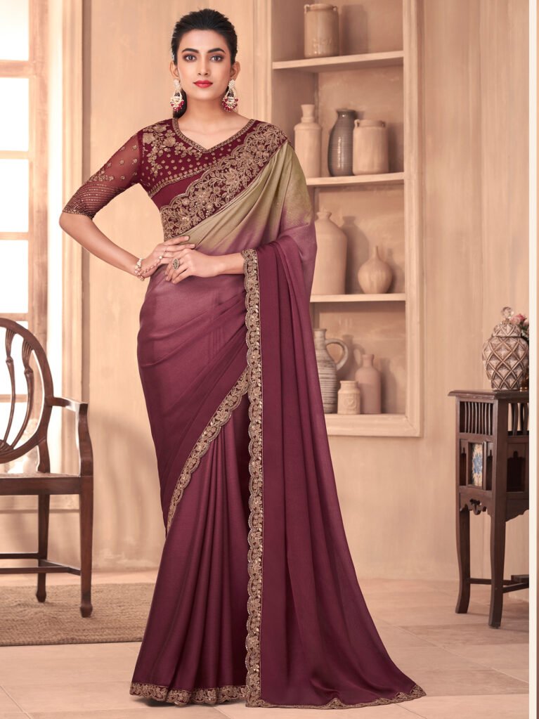 Timeless Magenta Designer Georgette Saree - Georgette Saree
