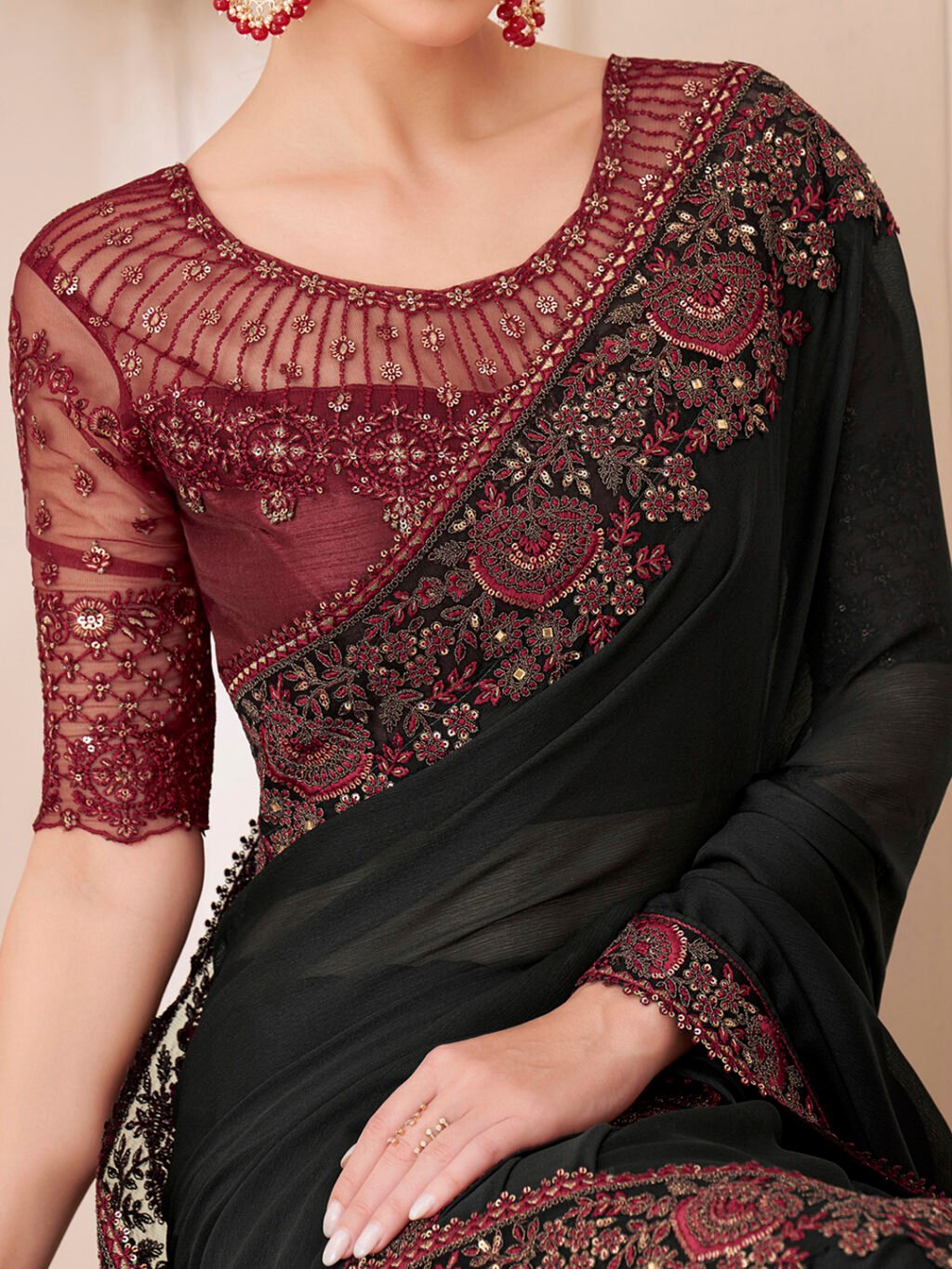 Black Sarees available for online shopping