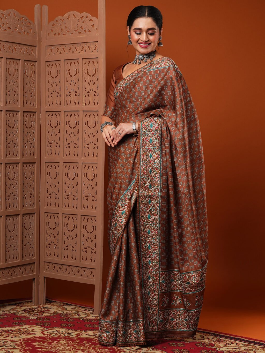Brown Sarees