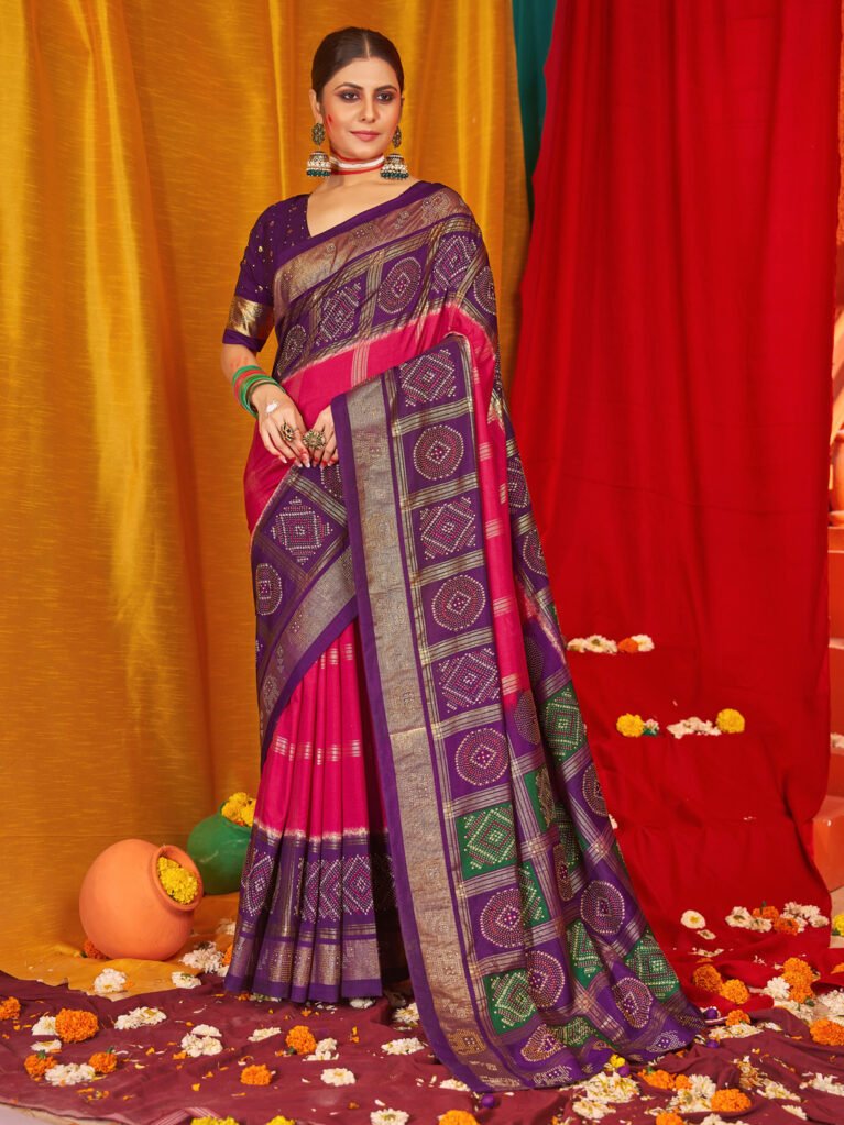 Patola Pink Patola Silk Saree - Sarees