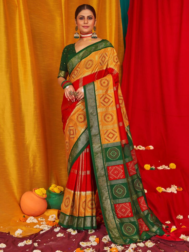 Red Patola Silk Saree - Sarees