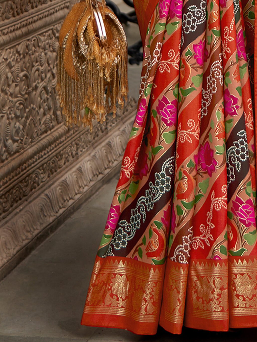 Orange Sarees available for online shopping