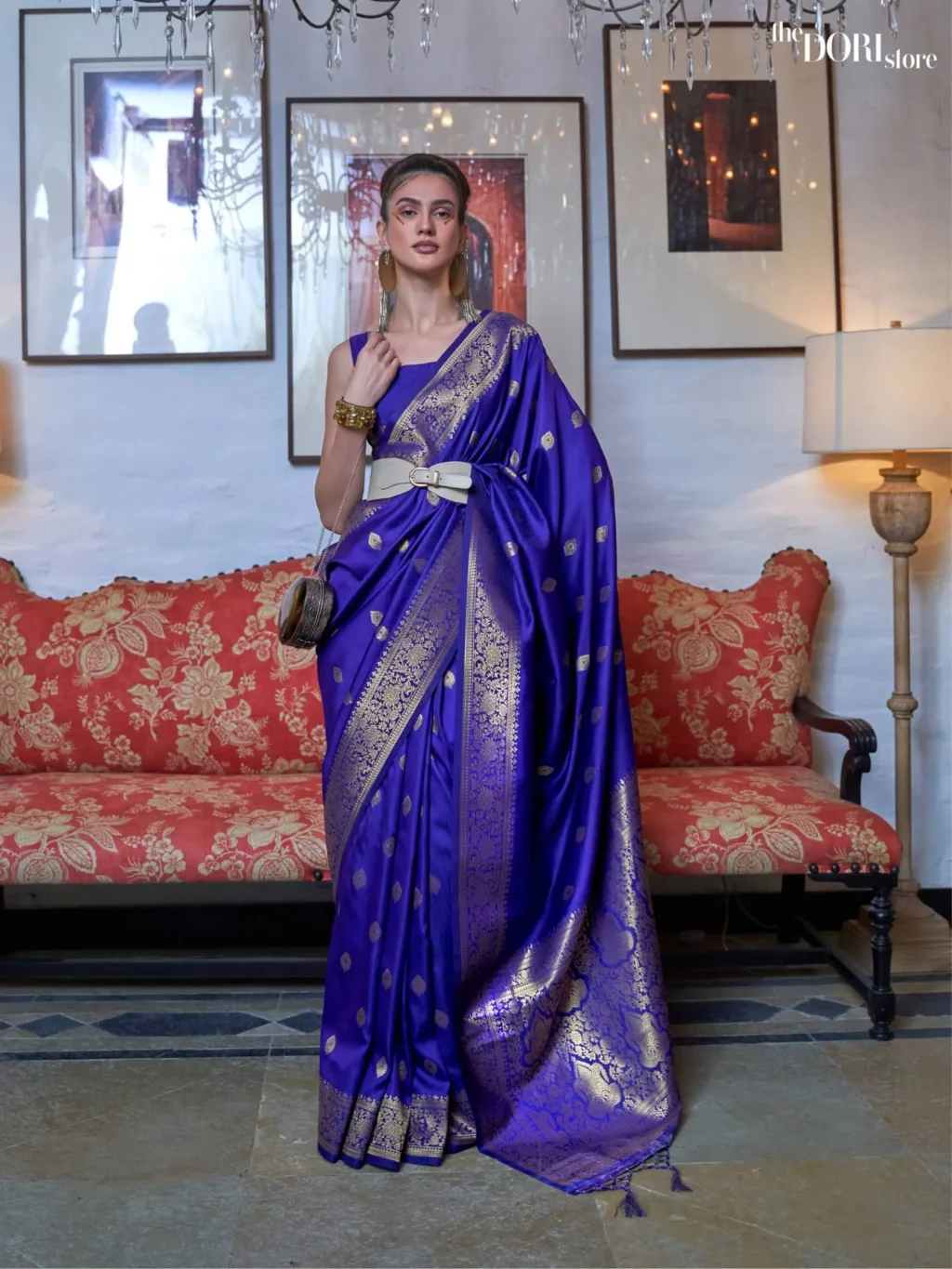 Royal Deep Blue Wedding Wear Soft Banarasi Silk Saree - party wear saree