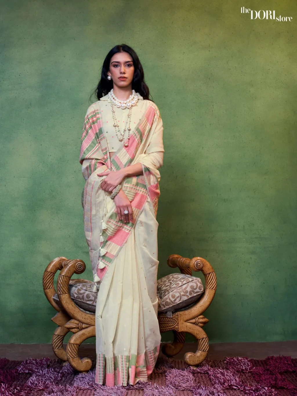 Snow White Festive Soft Handloom Silk Saree - party wear saree