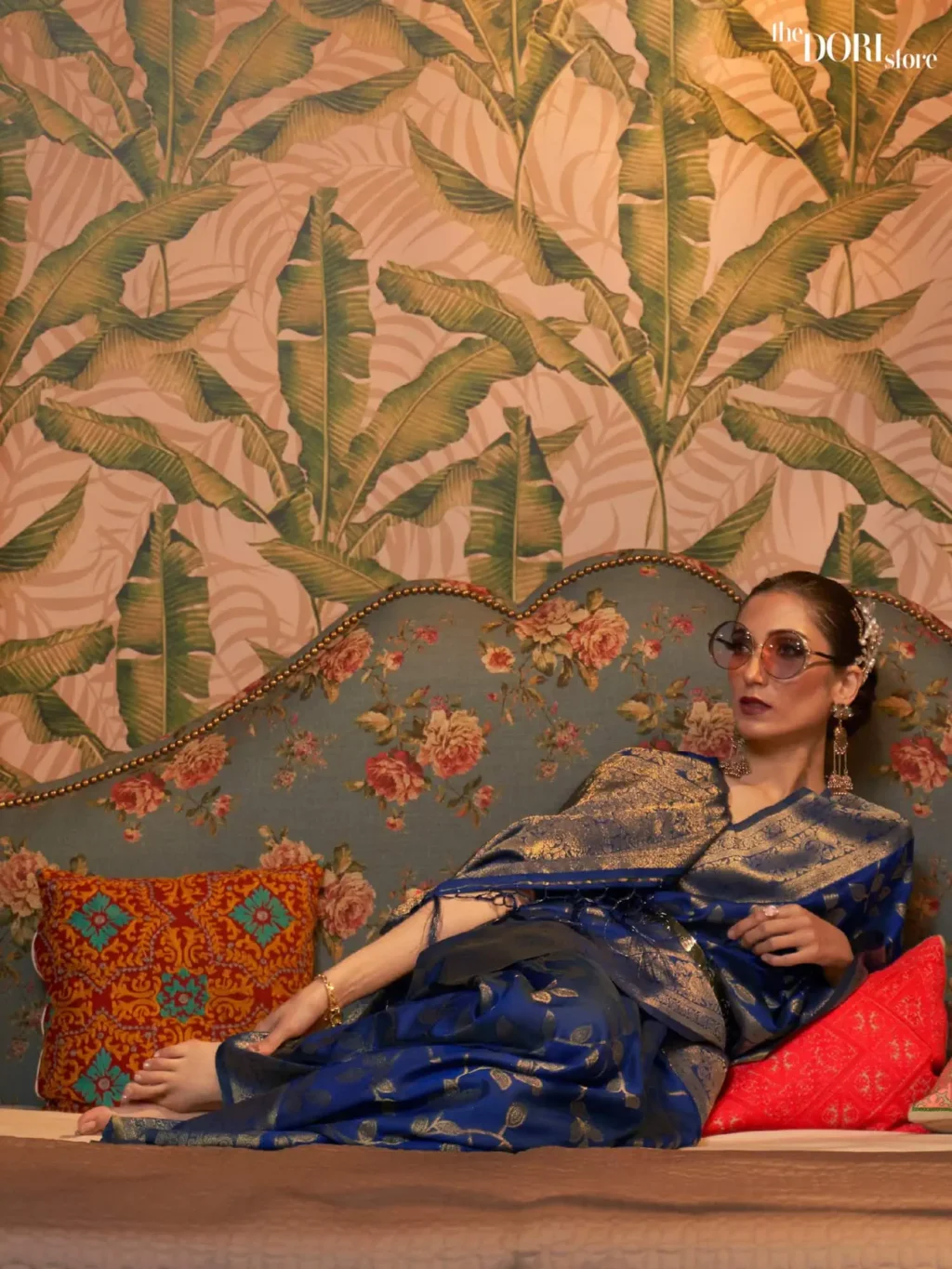 Royal Dark Blue Partywear Banarasi Silk Saree - party wear saree