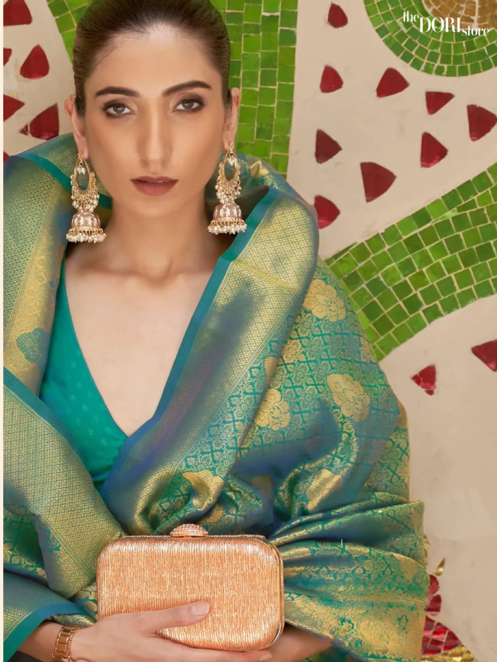 Royal Queen Green Kanjeevaram Silk Saree - Image 2