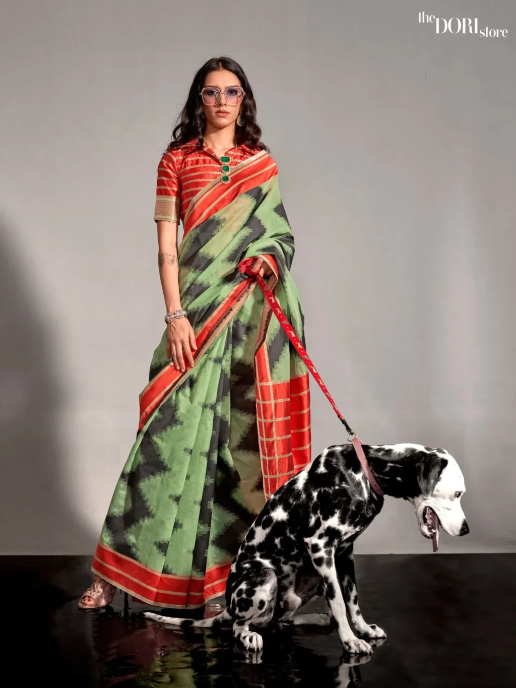 Summer Green Soft Silk Woven Saree - party wear saree