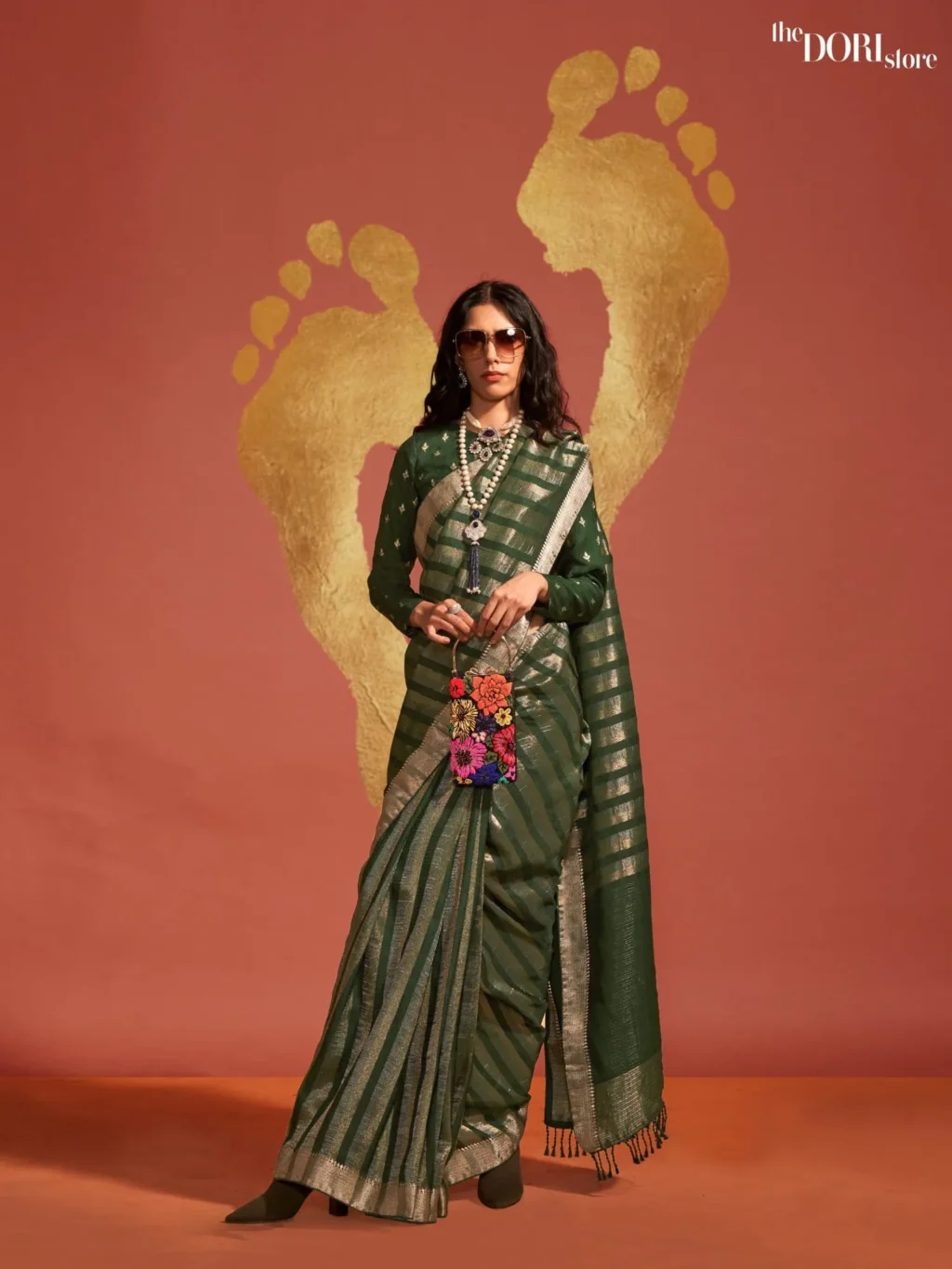 Royal Rich Green Viscose Banarasi Silk Saree - party wear saree