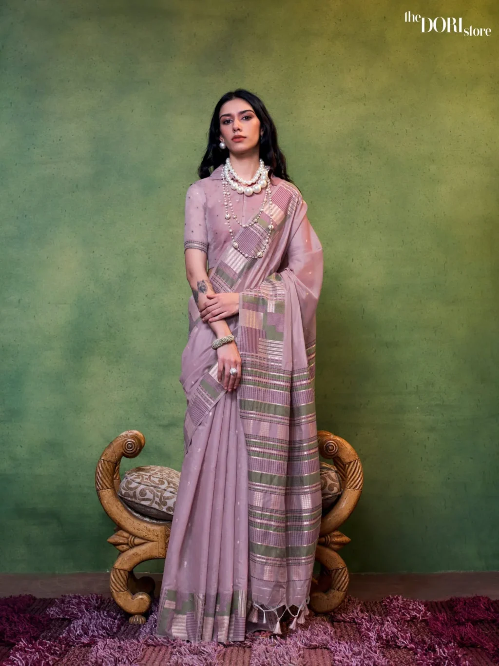Bright Lavender Purple Festive Soft Handloom Silk Saree - party wear saree