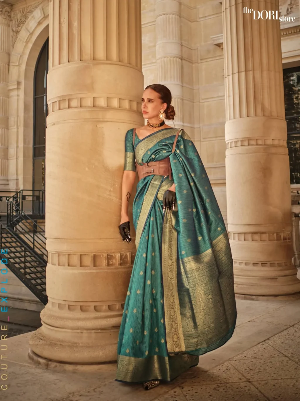 Deep Green Handloom Woven Khaddi Silk Saree - party wear saree
