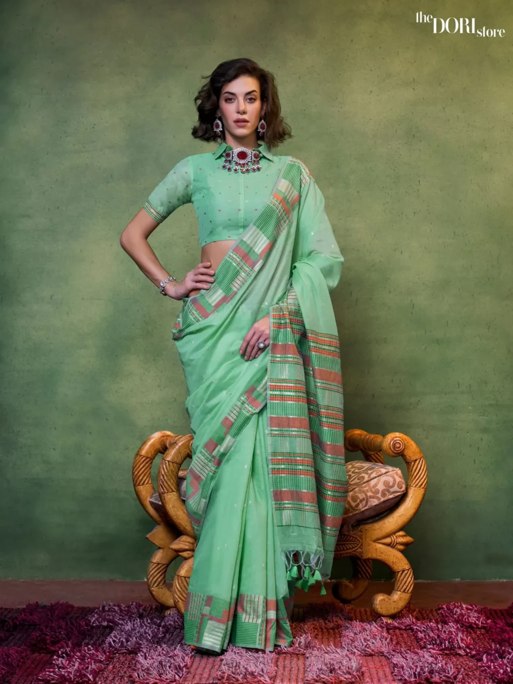 Summer Green Festive Soft Handloom Silk Saree - party wear saree