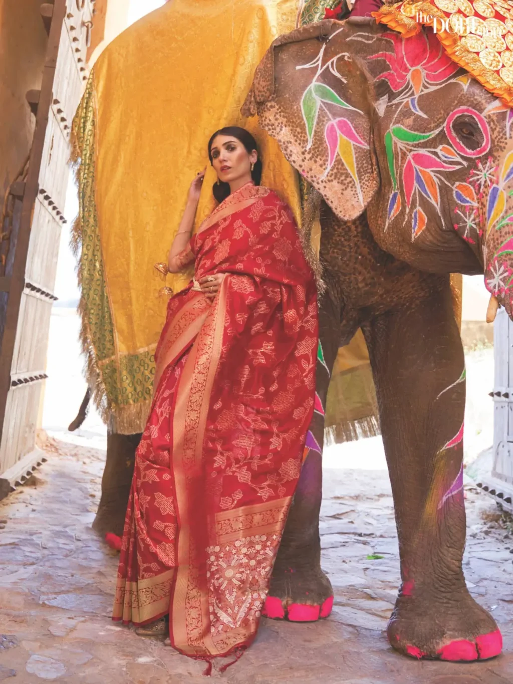 Bridal Red Designer Banarasi Silk Saree - party wear saree
