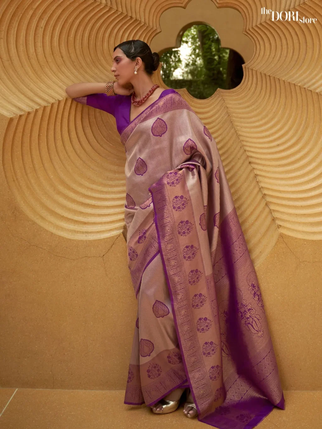 Royal Purple Handloom Banarasi Silk Saree - party wear saree