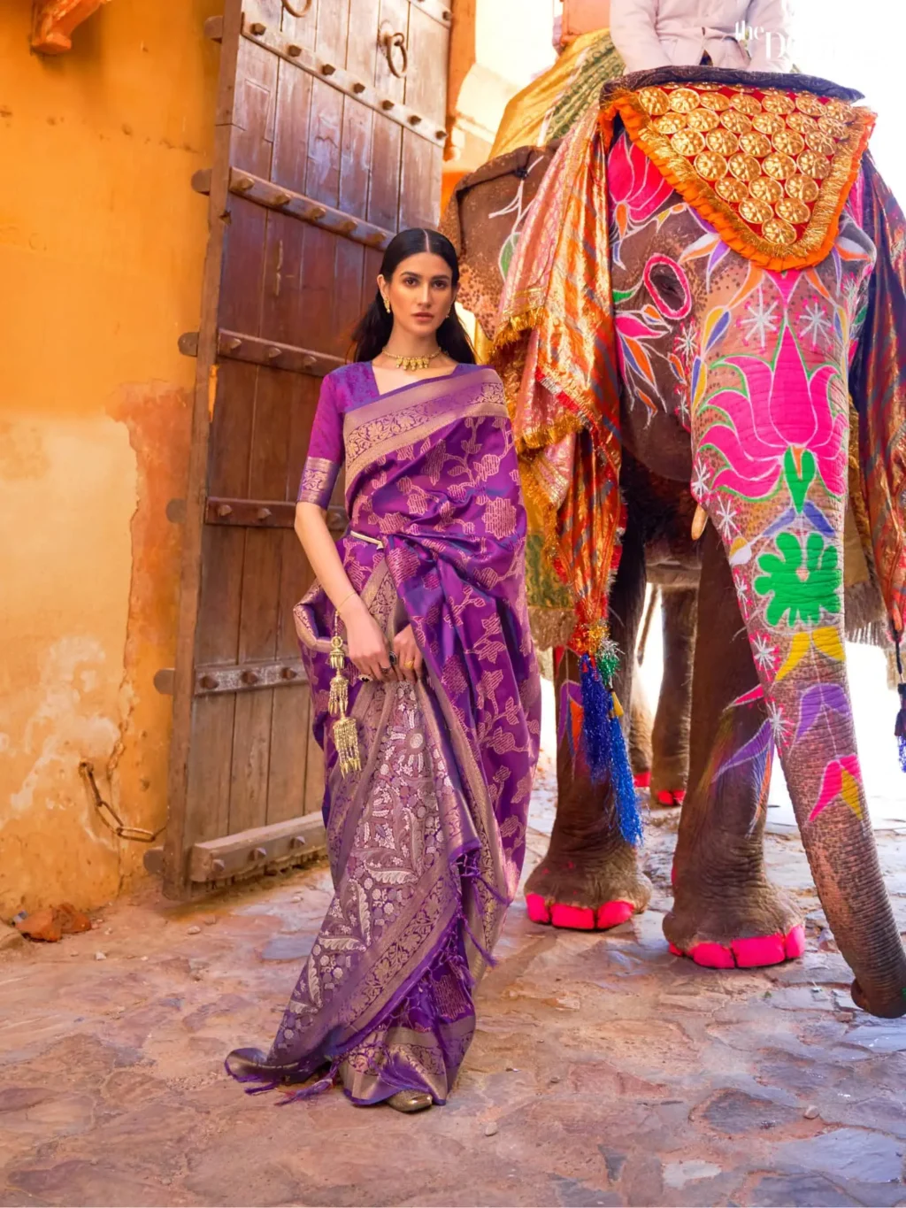 Royal Purple Queen Designer Banarasi Silk Saree - party wear saree