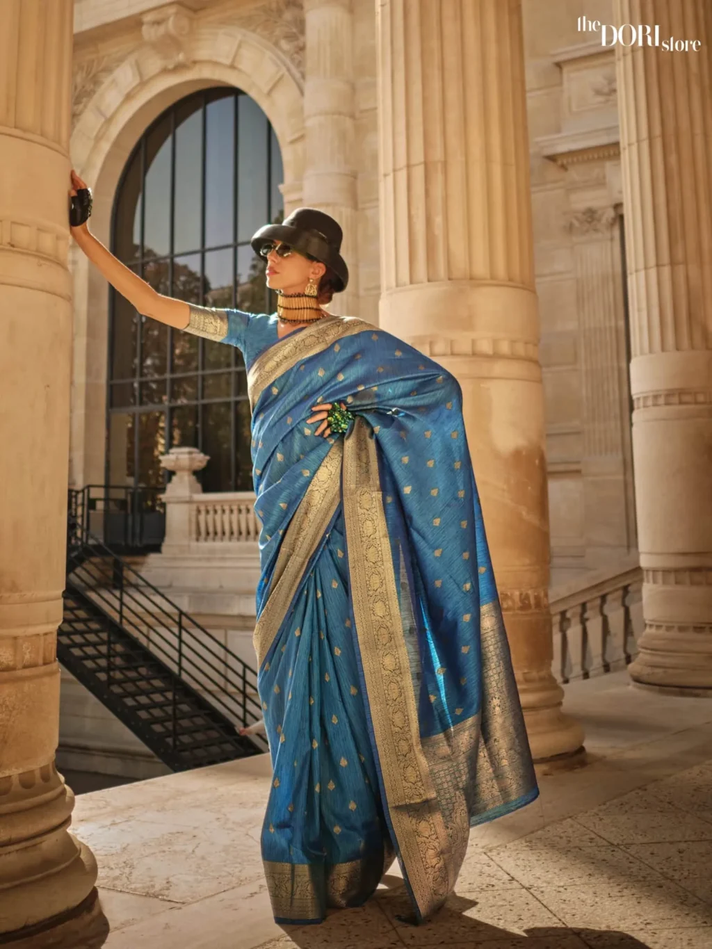 Rich Blue Handloom Woven Khaddi Silk Saree - party wear saree