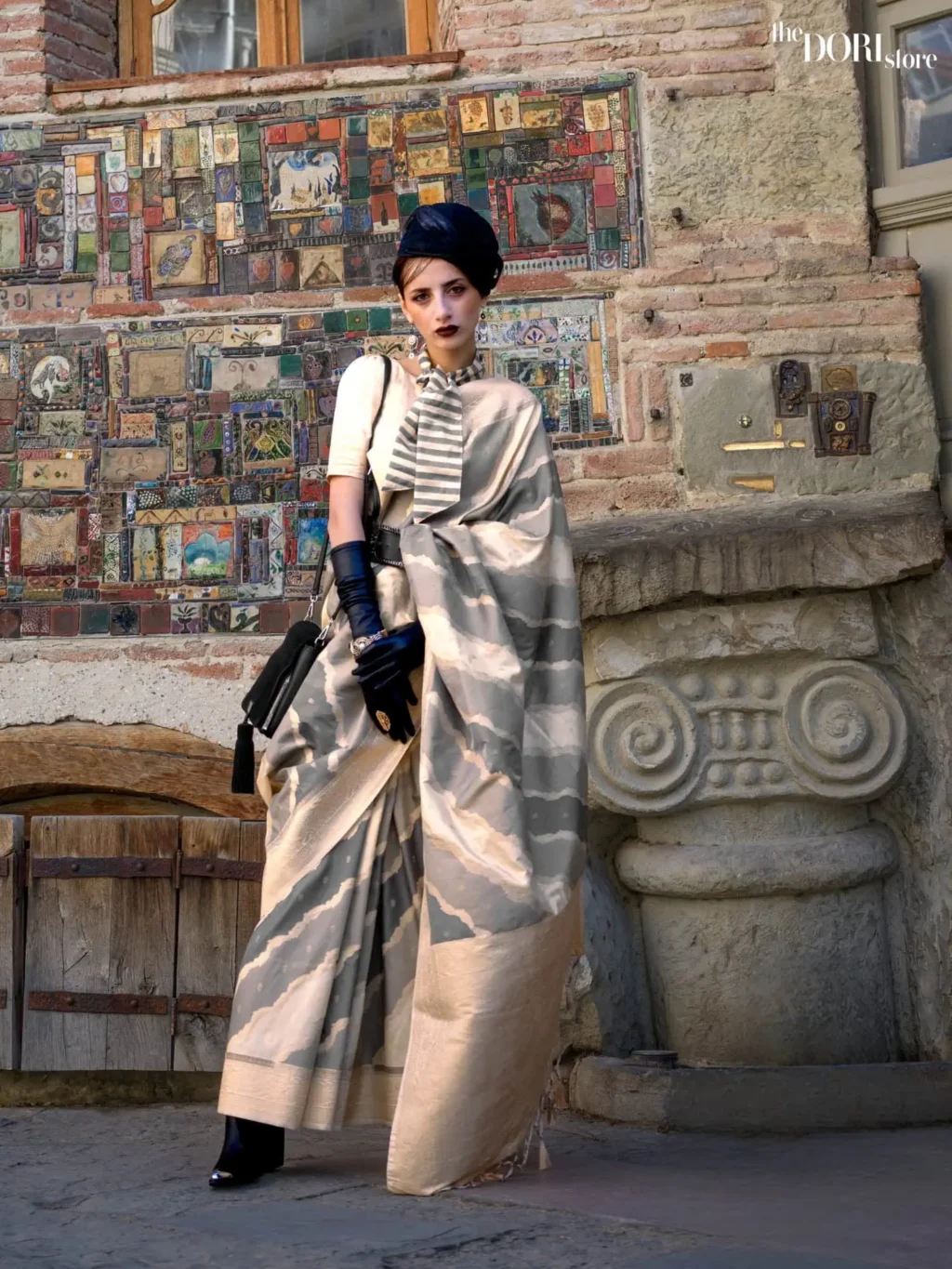 Rich Grey Rangkath Soft Silk Woven Saree - party wear saree