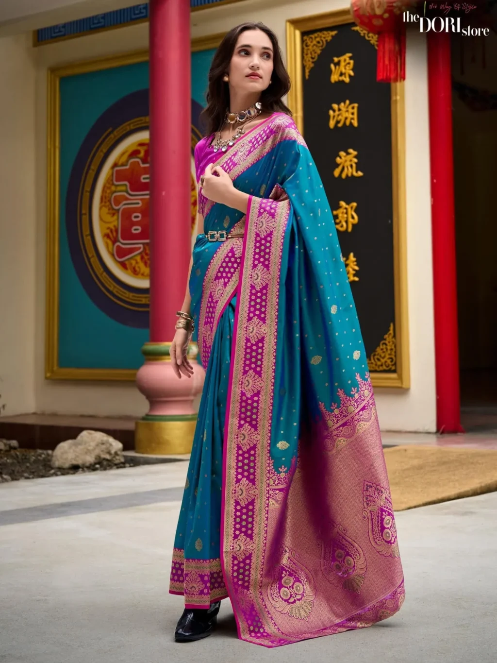 Royal Blue Designer Banarasi Silk Woven Saree for Women - Designer Samruddhi Silk with Beautiful Fabric and Elegant Design.