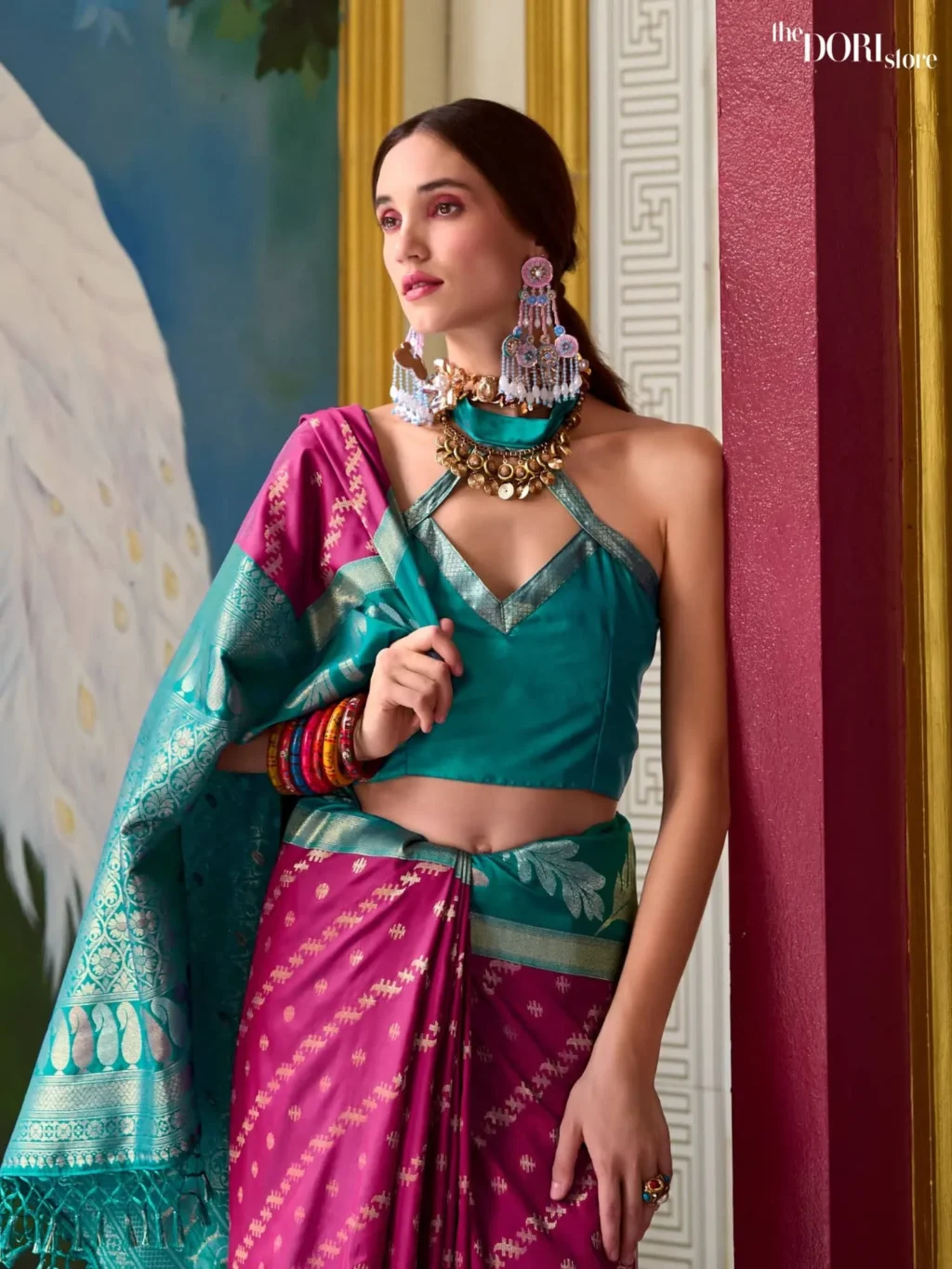 Magenta Pink Pure Soft Banarasi Silk Saree - Image 3