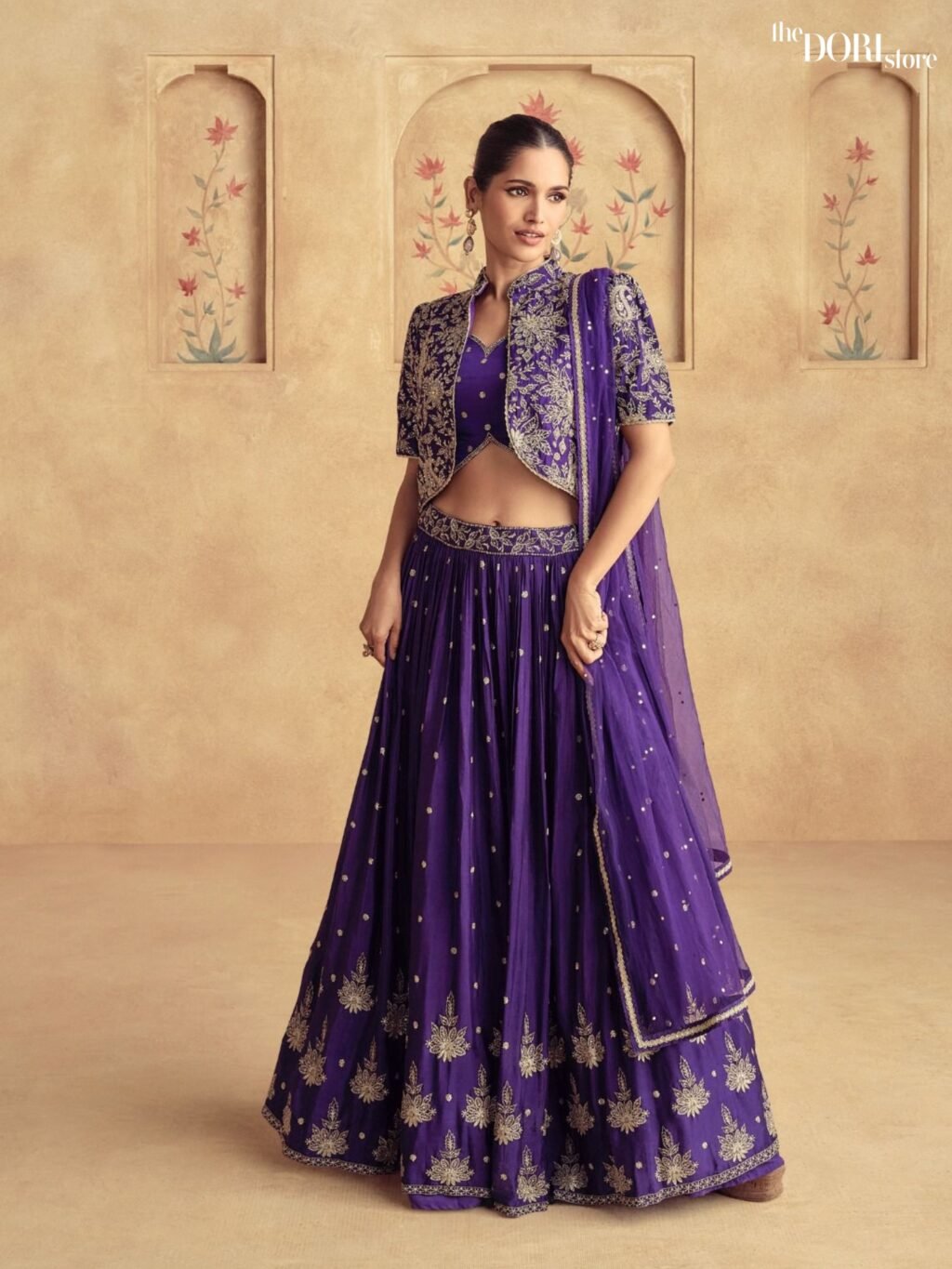 Ethnic Purple  Chinon Silk Partywear Gown Suit - Beautiful Aashirwad Creation (ALFAAZ)  for a classy look.