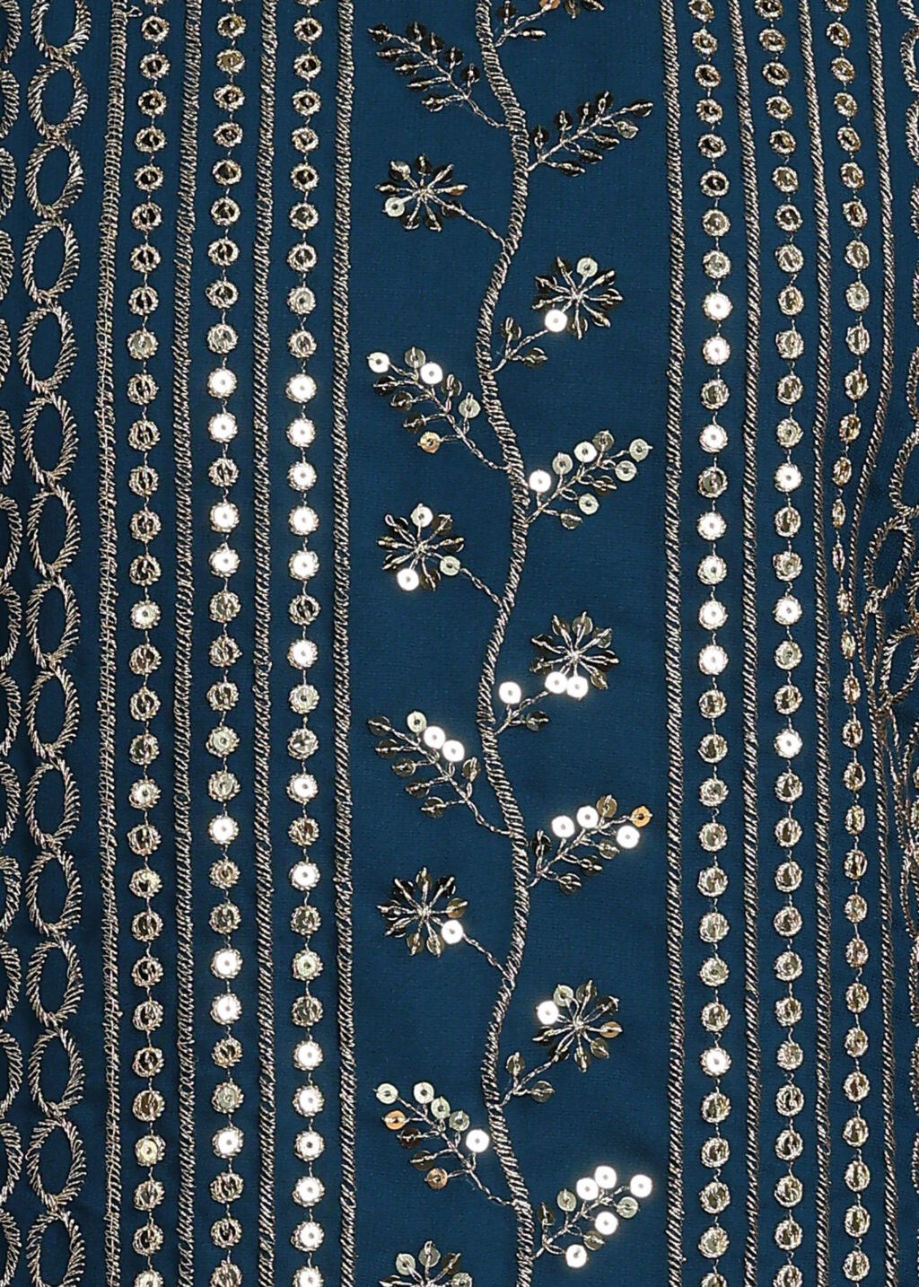 Partywear Blue Georgette Ready To Wear Top Lahenga & Dupatta - Image 5