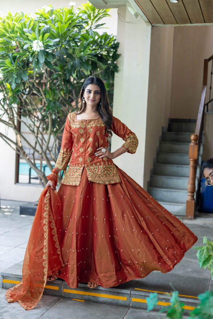 Partywear Salwar Suit in Chinon Silk and Georgette fabric