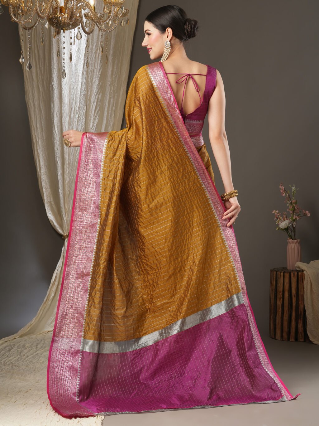 showcasing the beauty and craftsmanship of Party Wear Saree.