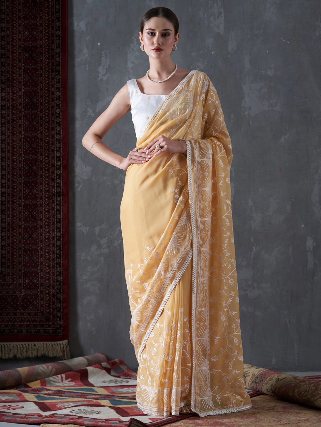 showcasing the beauty and craftsmanship of Traditional Saree.
