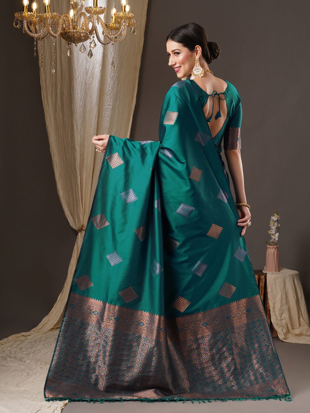 showcasing the beauty and craftsmanship of Designer Saree.