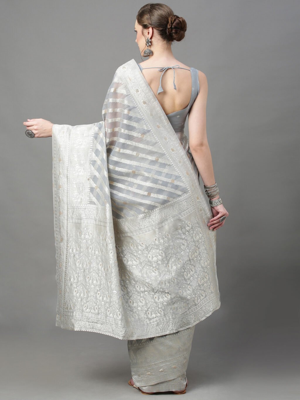 showcasing the beauty and craftsmanship of Designer Saree.
