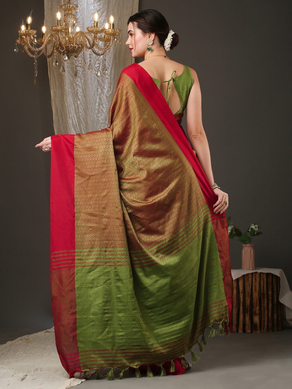 showcasing the beauty and craftsmanship of Designer Saree.