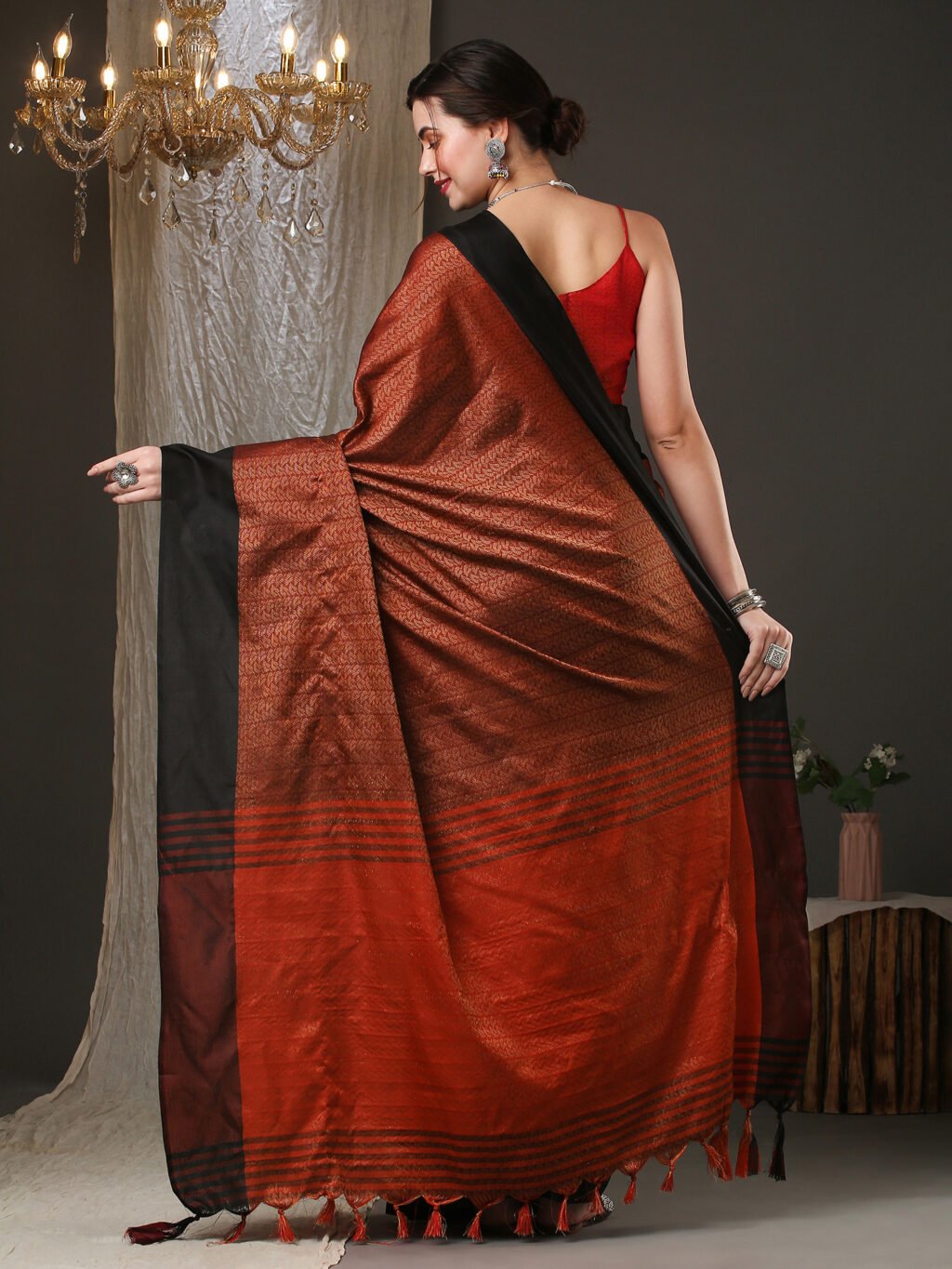 showcasing the beauty and craftsmanship of Designer Saree.