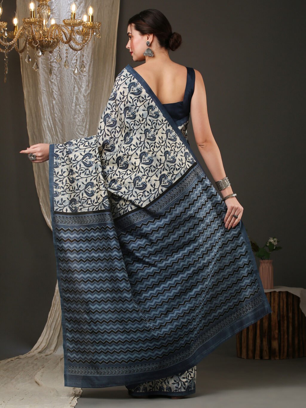 showcasing the beauty and craftsmanship of Silk Saree.