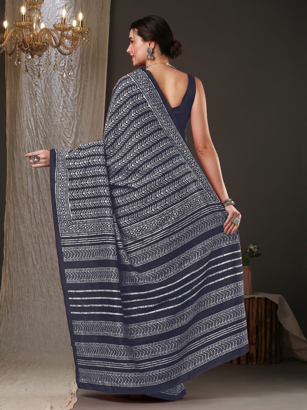 showcasing the beauty and craftsmanship of Festive Saree.