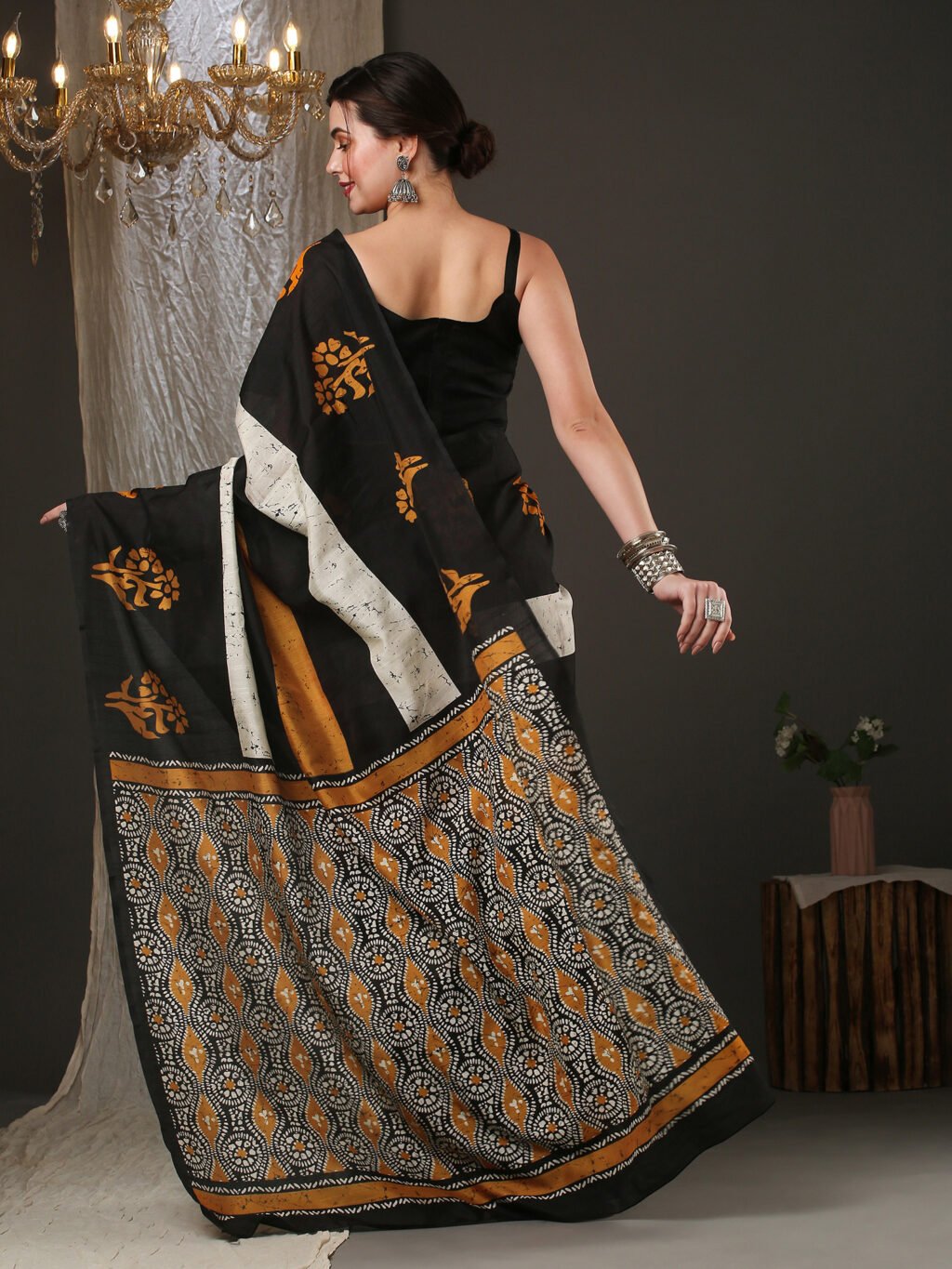 showcasing the beauty and craftsmanship of Traditional Saree.